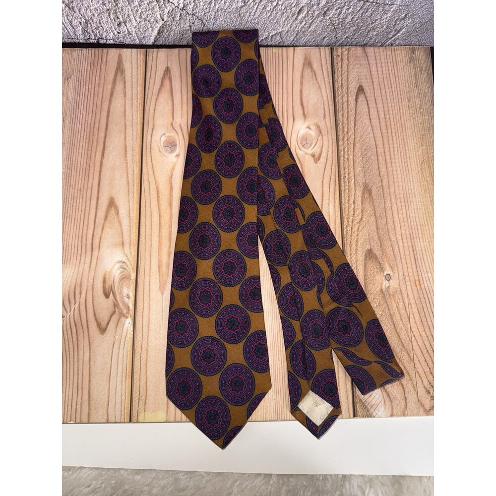 Studio By Fumagallis Tie Mens 100% Silk Necktie Multicolor Medallion 55"x3"